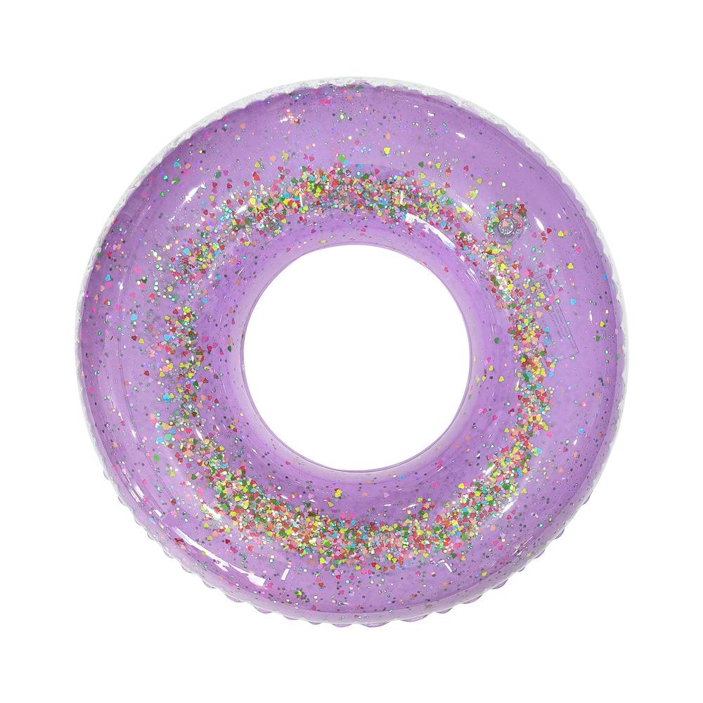 Starry Sky Sequin Mermaid Swim Ring: Thickened Inflatable Children's Float