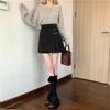 Stylish Retro Plaid Wool Mini Skirt for Plus Size Women - Korean Trendy Design