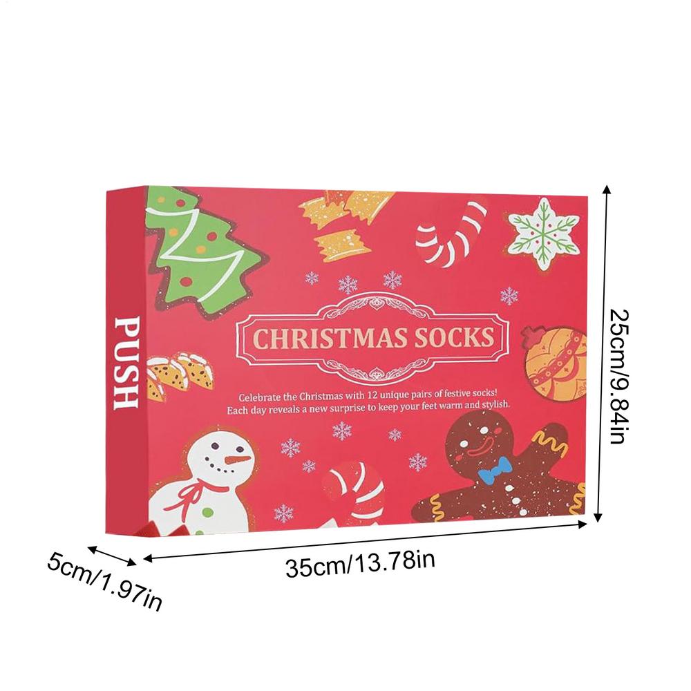 

Christmas Countdown 24 Days Christmas Holiday Countdown Party Favor Socks Set For Kids Adults Teens Home Daily Family Activity Other красный