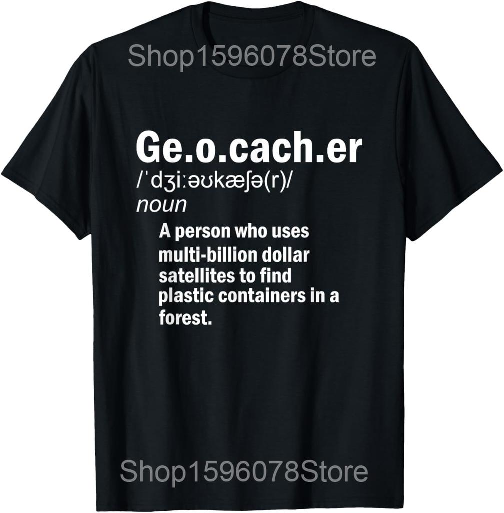 Funny Geocache Periodic System T Shirts Chemistry Teacher Cotton Humor Mountains Tee Shirt Short Sleeve Unisex Loose Clothing