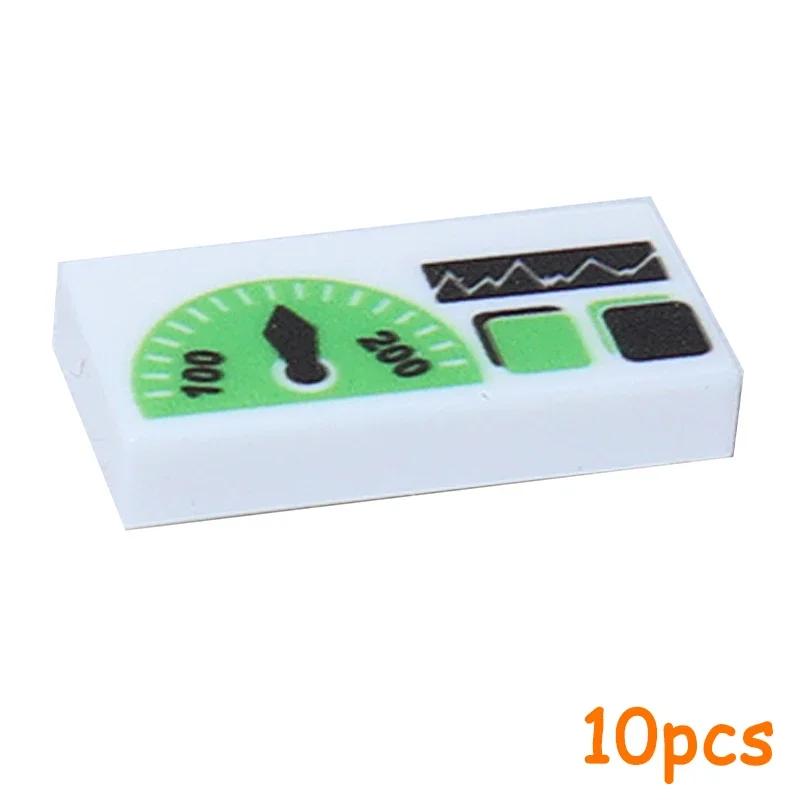 Ungiftige Bedruckte 2x2 1x1 1x2 3069 3039 Messgeräte Bedienelemente Center Radarbildschirm Tastatur Muster Fliese Schräge Bausteine Ziegel Stadt Moc Teil