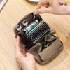 Neue japanische Stil RFID Anti-Diebstahl Bürstenorgan Kartenetui große Kapazität Leder Multi-Kartenhalter Münzbeutel Großhandel