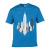 Minimalist Monochrome City Skyline I Street Distressed Washed Loose Simple Tee