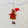 Christmas Tree Decorations Santa Hat Bear Christmas Ornament Fabric Doll Small Pendant For Home Party And Holiday