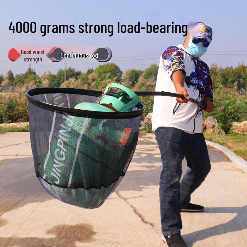 Ultra-Light Ultra-Hard Carbon Telescopic Landing Net Pole, 3m, Thickened Reinforced Short-Section Design