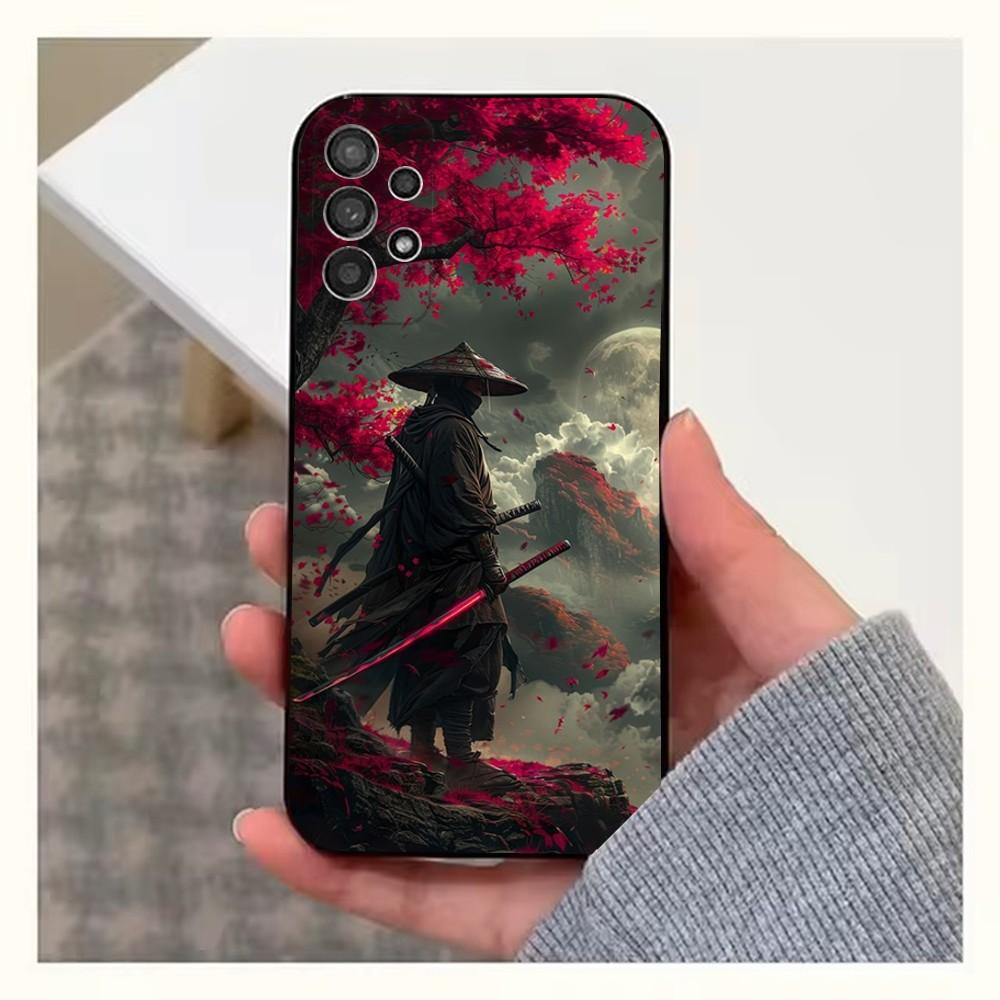 Samurai Art Bushido Phone Case For Samsung S25,S24,S23,S22,S20,S21,S10,Ultra,Plus,Lite,FE,Soft Silicone Black Cover