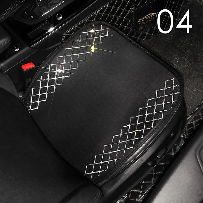 

Новый модный чехол для сиденья автомобиля с бриллиантовой инкрустацией, женские дышащие подушки для сидений, подходящие по цвету, нескользящие аксессуары для интерьера