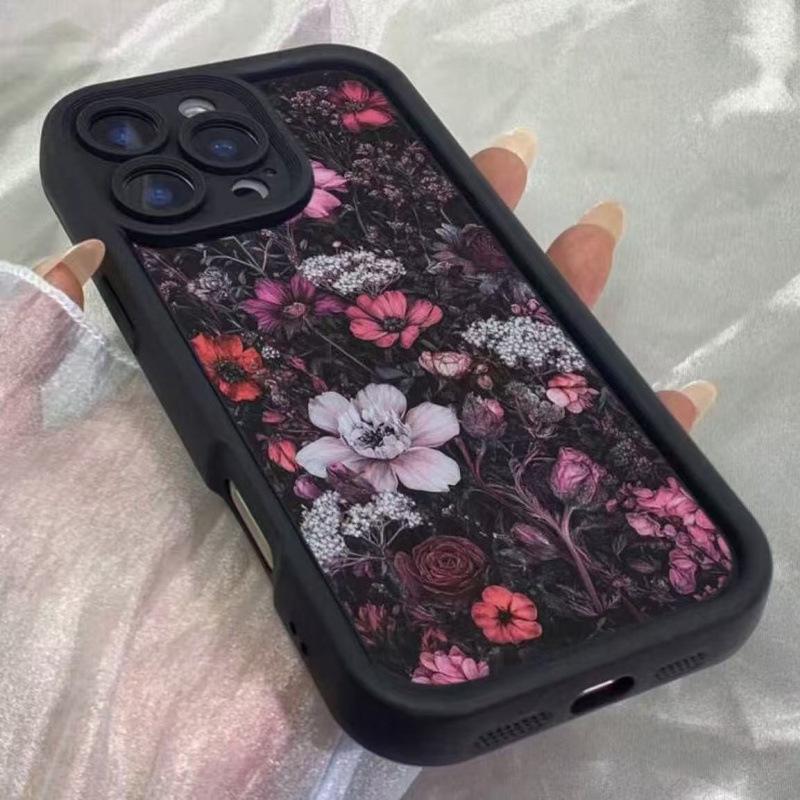 Blooming Flowers Phone Case for Apple iPhone 13-17 Pro Max - Japanese Korean Design