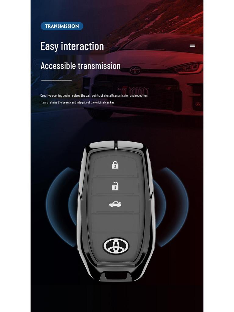 Toyota Key Case for Corolla, Camry, RAV4, IZOA, Yaris, Highlander, Levin