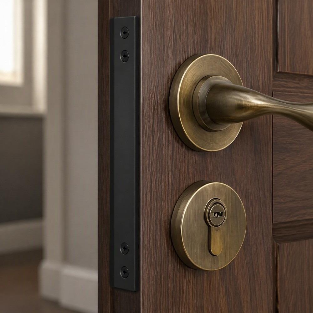 Anti Burglary Door Latch Guard Plate Easy Installation Door Latch Shield Apartment