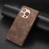 Wallet Case for iPhone 15 Pro - Leather/PU, Brown