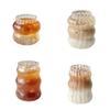 Modern Ontwerp Hoge Borosilicaatglas Koffiekop met Geribbeld Ontwerp voor IJskoffie en Sap Melk Bubble Tea Dranken