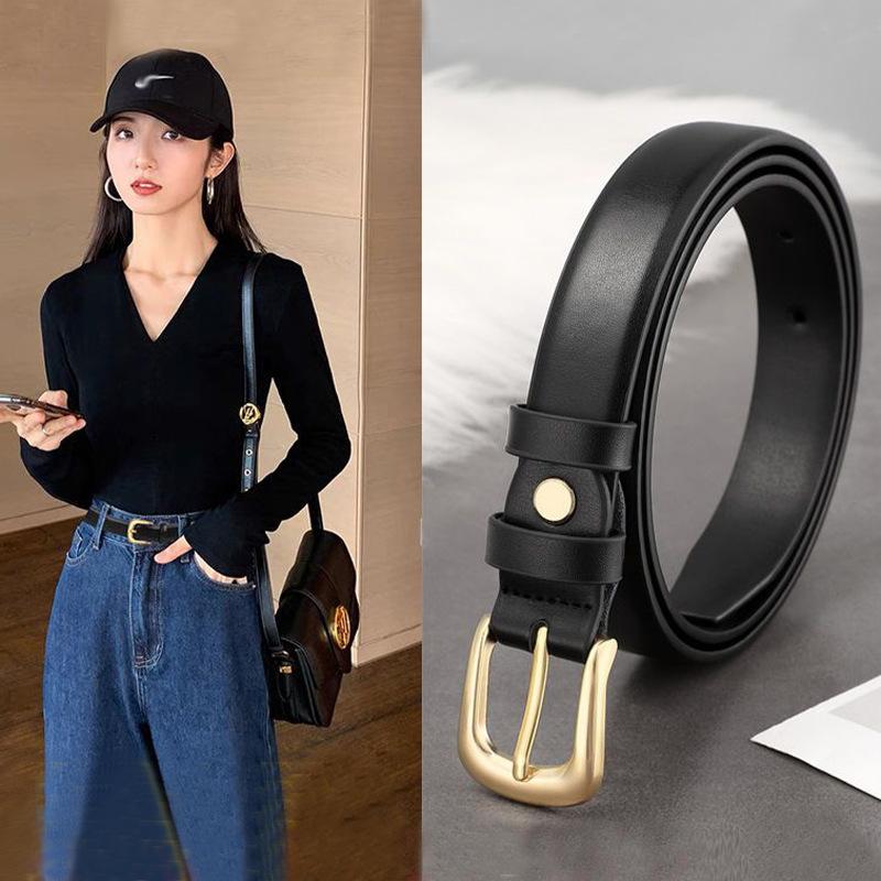 Simple Suit Decorative Belt Black Ladies Belt Casual Jeans Belt