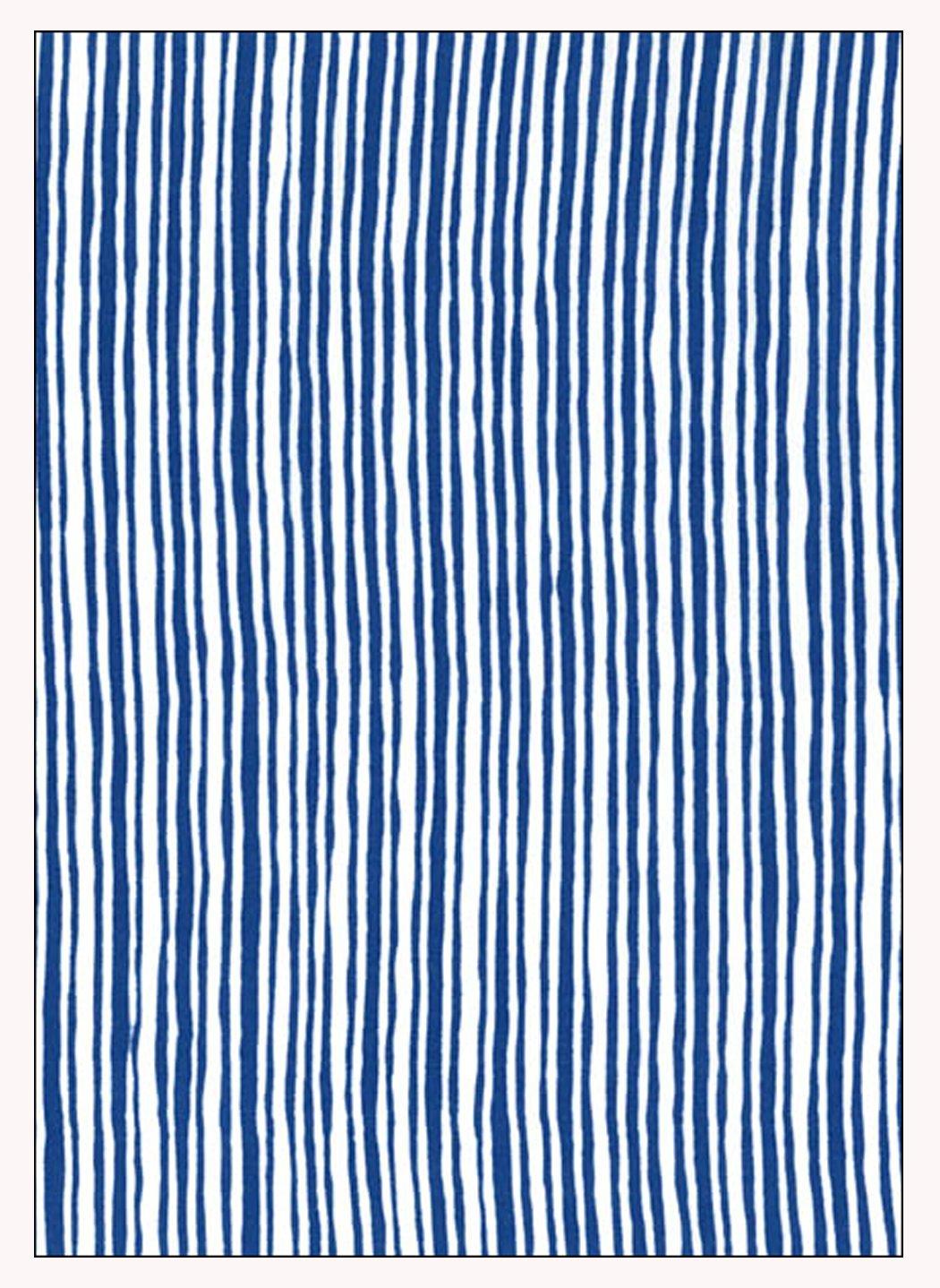 

Tenugui Hand Made in Kanto Stripes Niwa-zome (Japanese Towel), Chu-dyed, 100% Cotton, Japan, синій