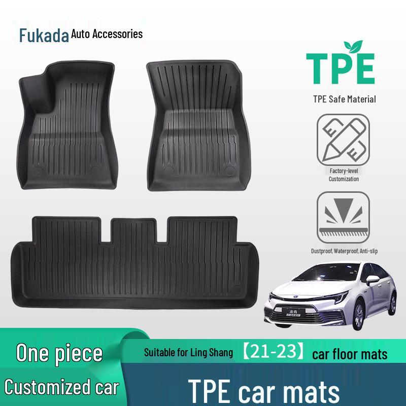 Custom-Fit TPE Floor Mats for Toyota Ling Shang 21-23 Models