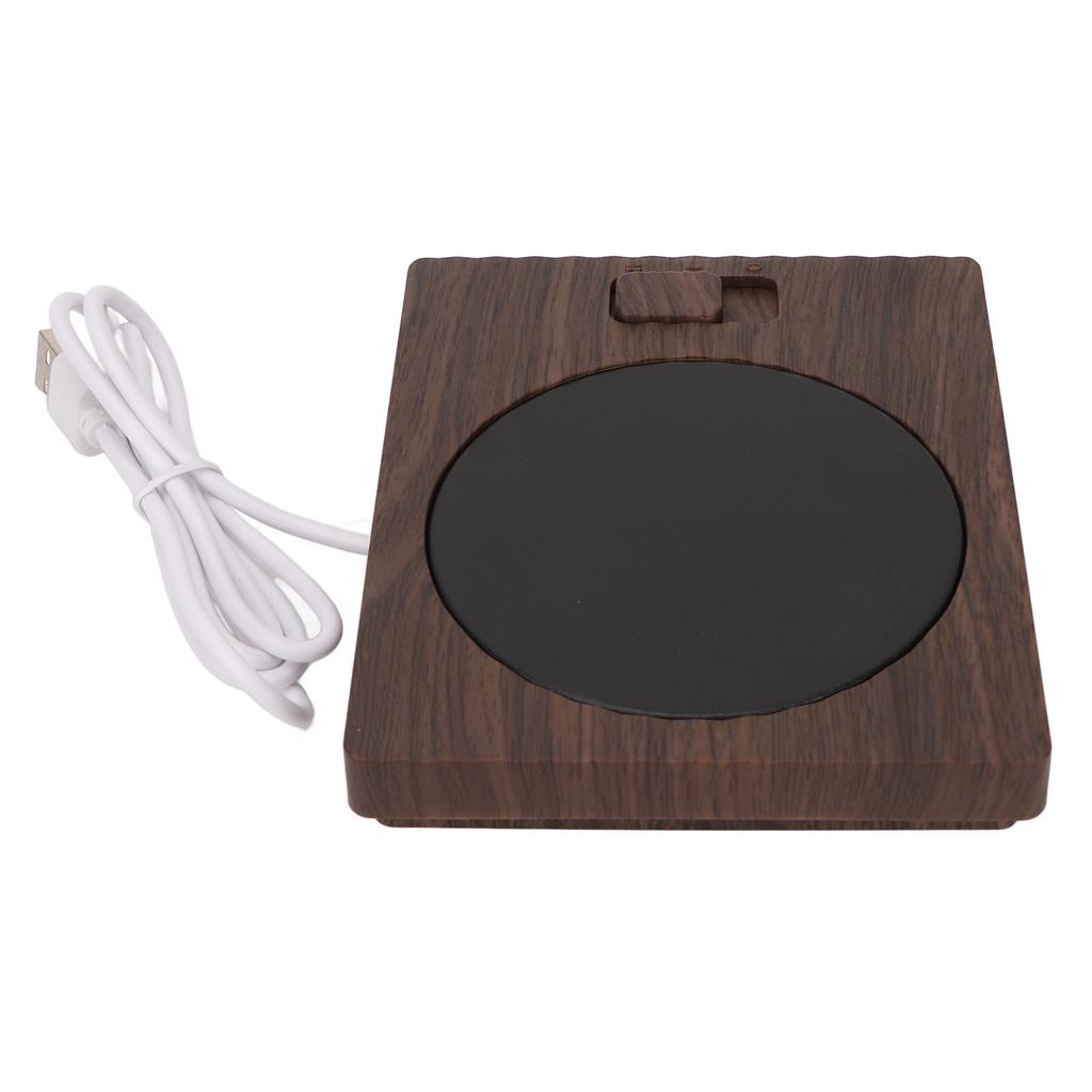 Tassenwärmer Elektrisch USB 2 Stufen Temperaturverstellbar Tassenwärmer Pad für Tee Milch Walnuss