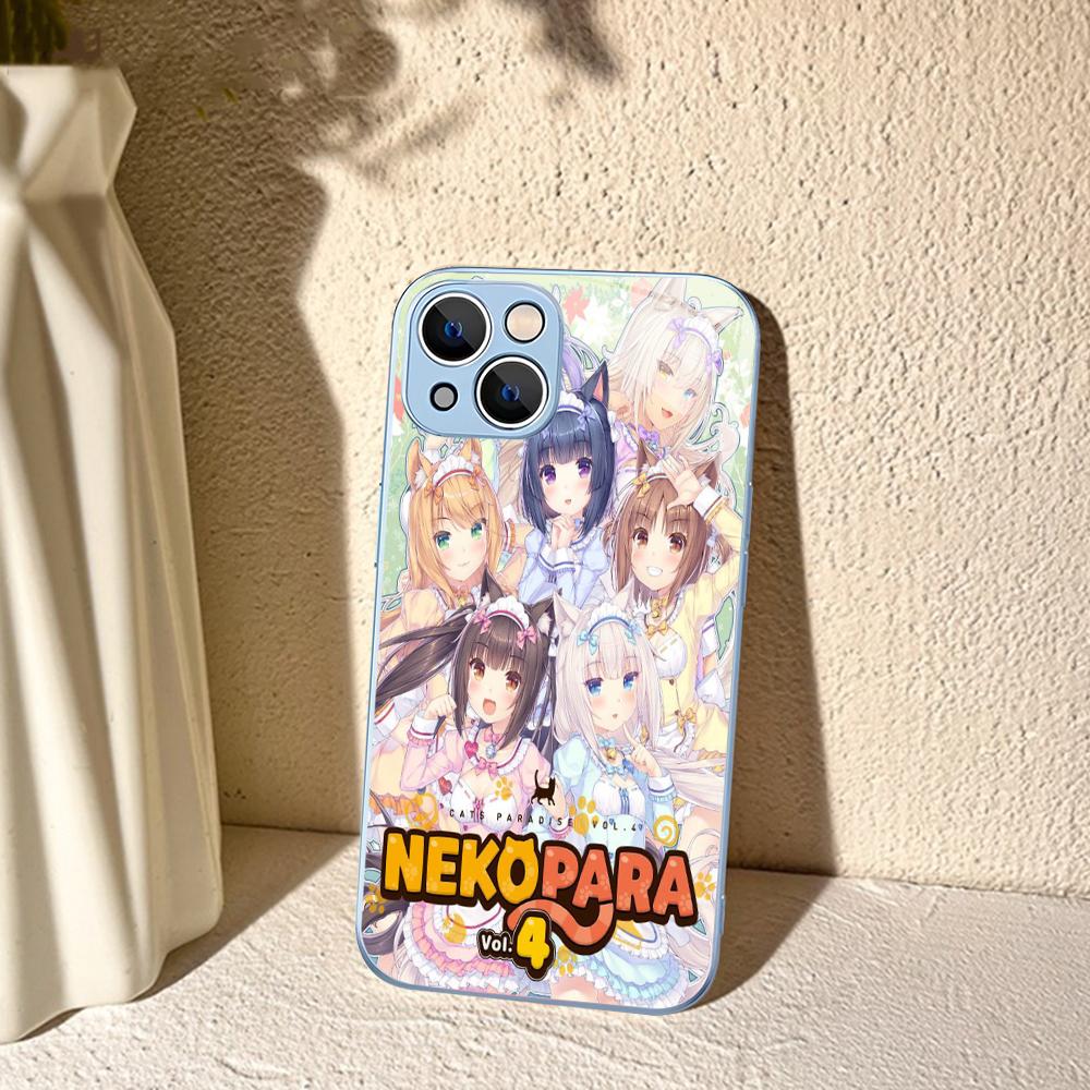 Nekopara Chocola Vanilla Phone Case For iPhone 14 13 12 Mini 11 Pro XS Max X XR 14 Plus Tempered Glass Cover