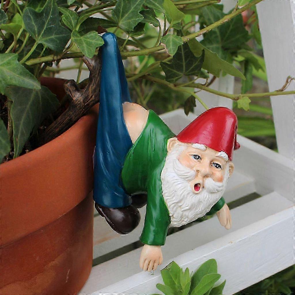 Garden Gnome Figures Statue, Resin Garden Dwarf Gnome Statue, Garden Decoration Ornament for Outdoor Use, Weatherproof, Humorous Outdoor Home Decorati