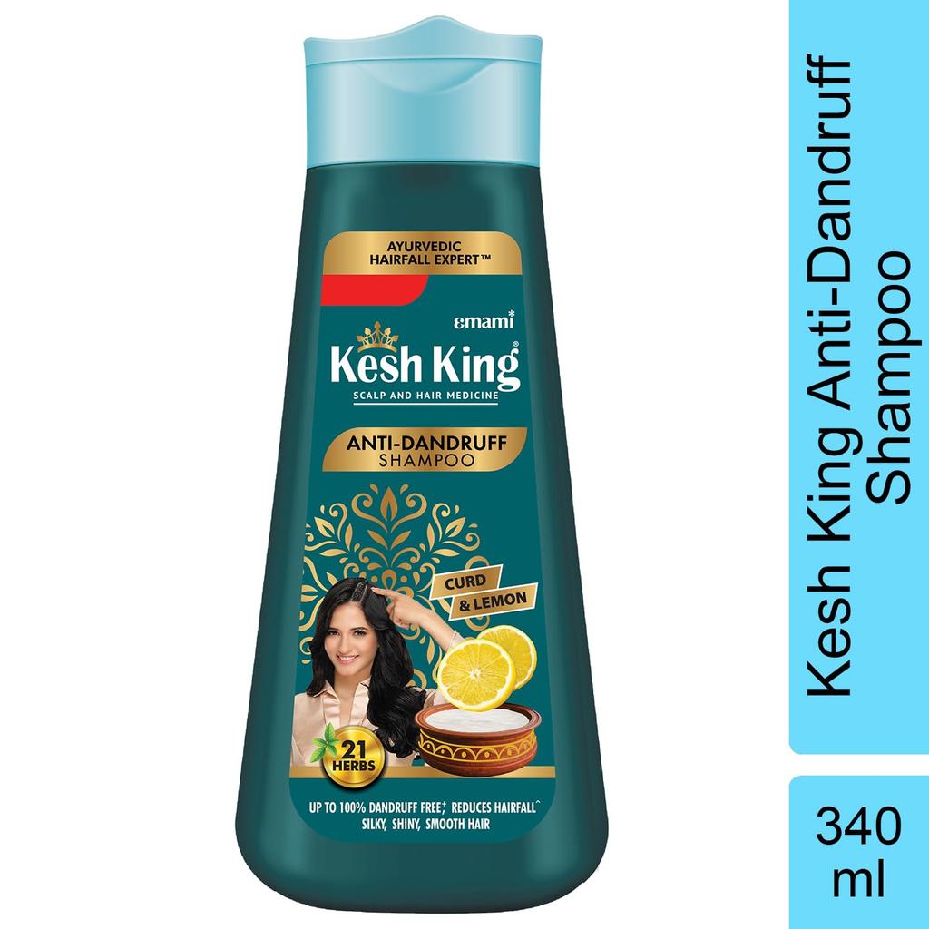 Kesh King Shampooing Ayurvédique Antipelliculaire Pour Femmes | Réduit la Chute des Cheveux | Apaise le Cuir Chevelu Qui Démange | Sans Parabènes Ni Silicones | Paquet de 340 ml