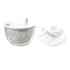 Transparent Vegetable Salad Spinner and Food Chopper with Efficient Drain Outlet for Clean Operation