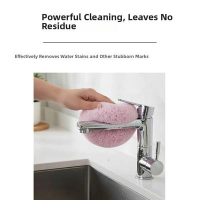 New Antibacterial Bathroom Cleaning Ball Round Reusable Countertop Cleaning Brush Scrubber for Washbasin Toilet Sink