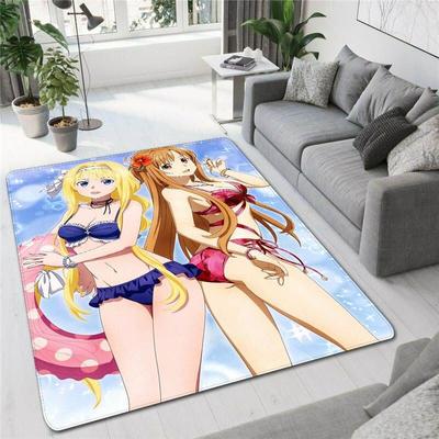 Sexy Asuna Cartoon Adult Carpet Living Room Bedroom Beautiful Large Carpet Balcony Bathroom Anti-slip Door Mat Birthday Gift