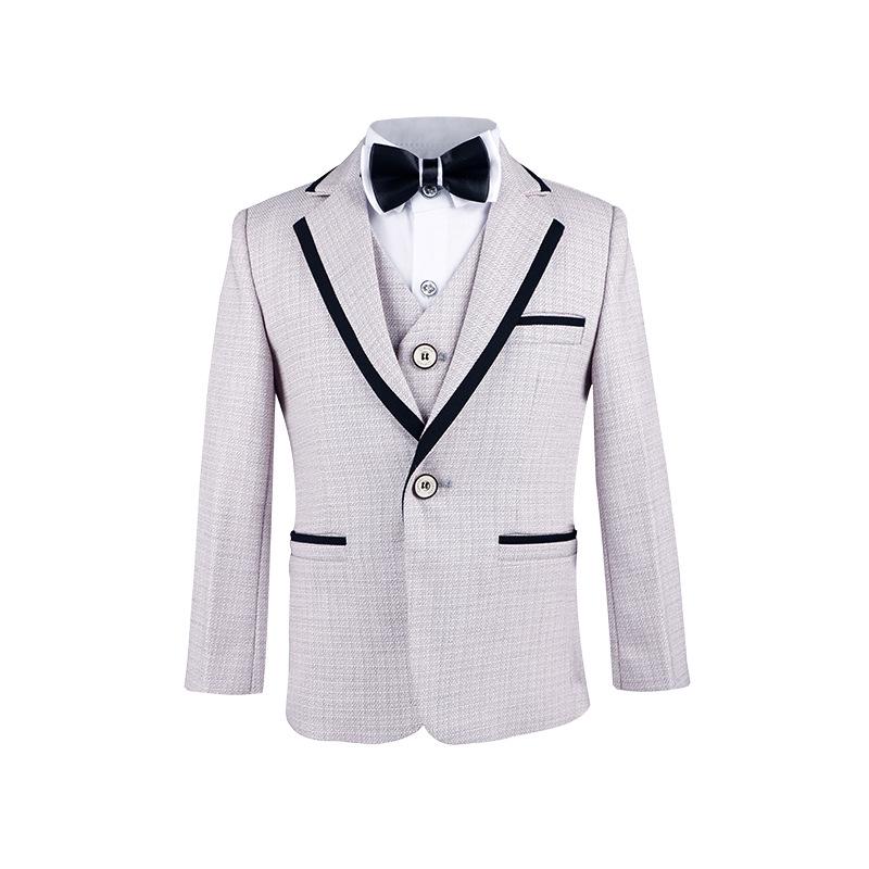 Children's Korean Style Gentleman Formal Three-Piece Suit for Boys - Wedding, Photography, and Performance Wear.