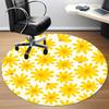 1pc Flower Pattern Office Round Area Rug,  Mat Suitable For Office, Under Office Chairs Bedroom Living Room Home Decor, Room Deco