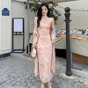 Midi Dresses Women Spaghetti Strap French Style Floral Vintage Slim Hotsweet Summer Temperament Fashion Holiday Causal Aesthetic