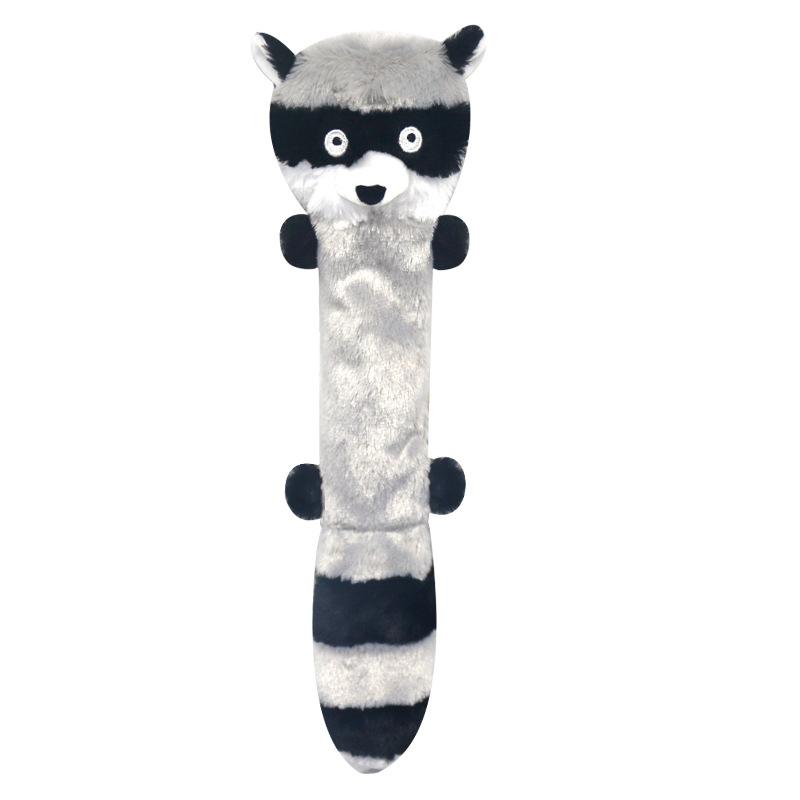 Animal Raccoon Pet Toy Clean Tooth Squeaky Dog Toy Molar Chew Dog Toy чёрный