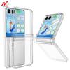 Luxury 3 In 1 Hinge Protection Case for Samsung Galaxy Z Flip 8 7 6 5 4 3 Flip7 Flip8 Transparent PC TPU Armor Shockproof Cover