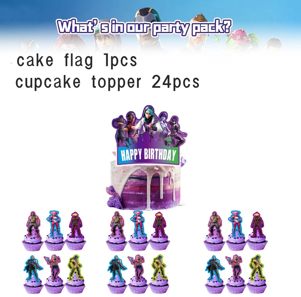 Shooter-Spiel Fortnition Geburtstagsparty-Dekoration Cartoon Alpaka Lama Teller Tischdecke Babyparty Kindergastgeschenke Partyzubehör