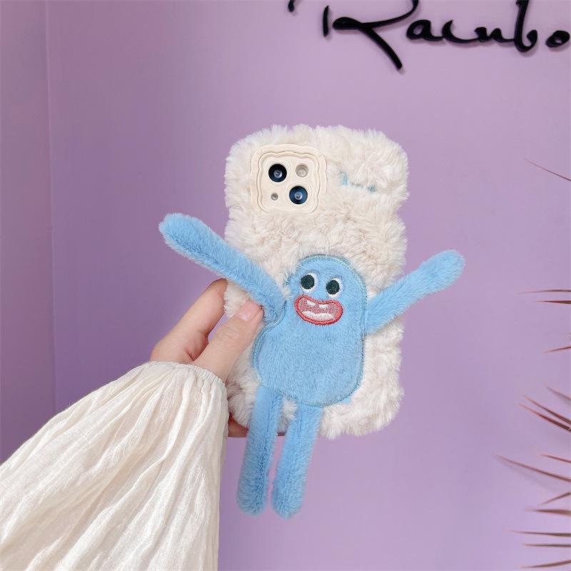 

Плюшевый чехол для телефона Huawei p40pro с 3D мультяшным синим человечком Mate50 подставка Huawei Mate 50