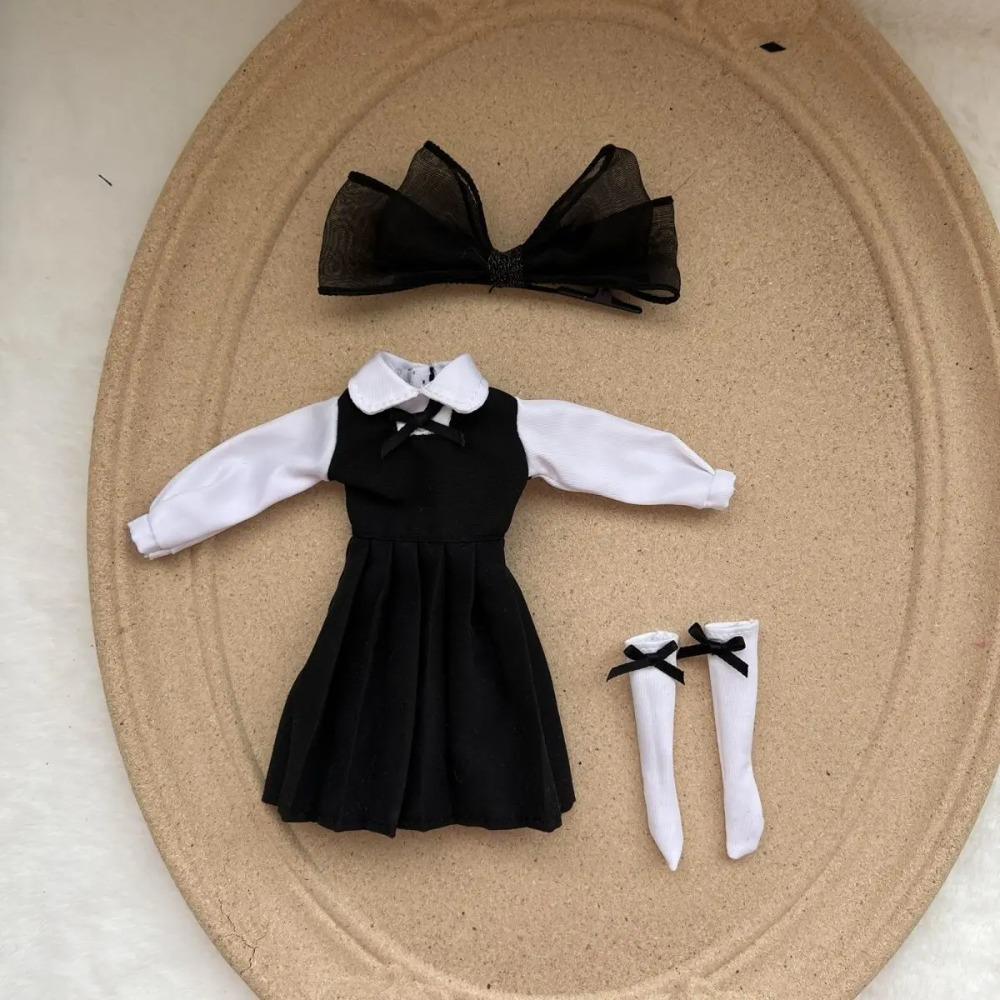 blythe doll clothes OB22 OB24 Azone Dress Blythe Doll Fashion Black Set Dress Up Doll Toy Elegant Cute Accessories Girl Gifts