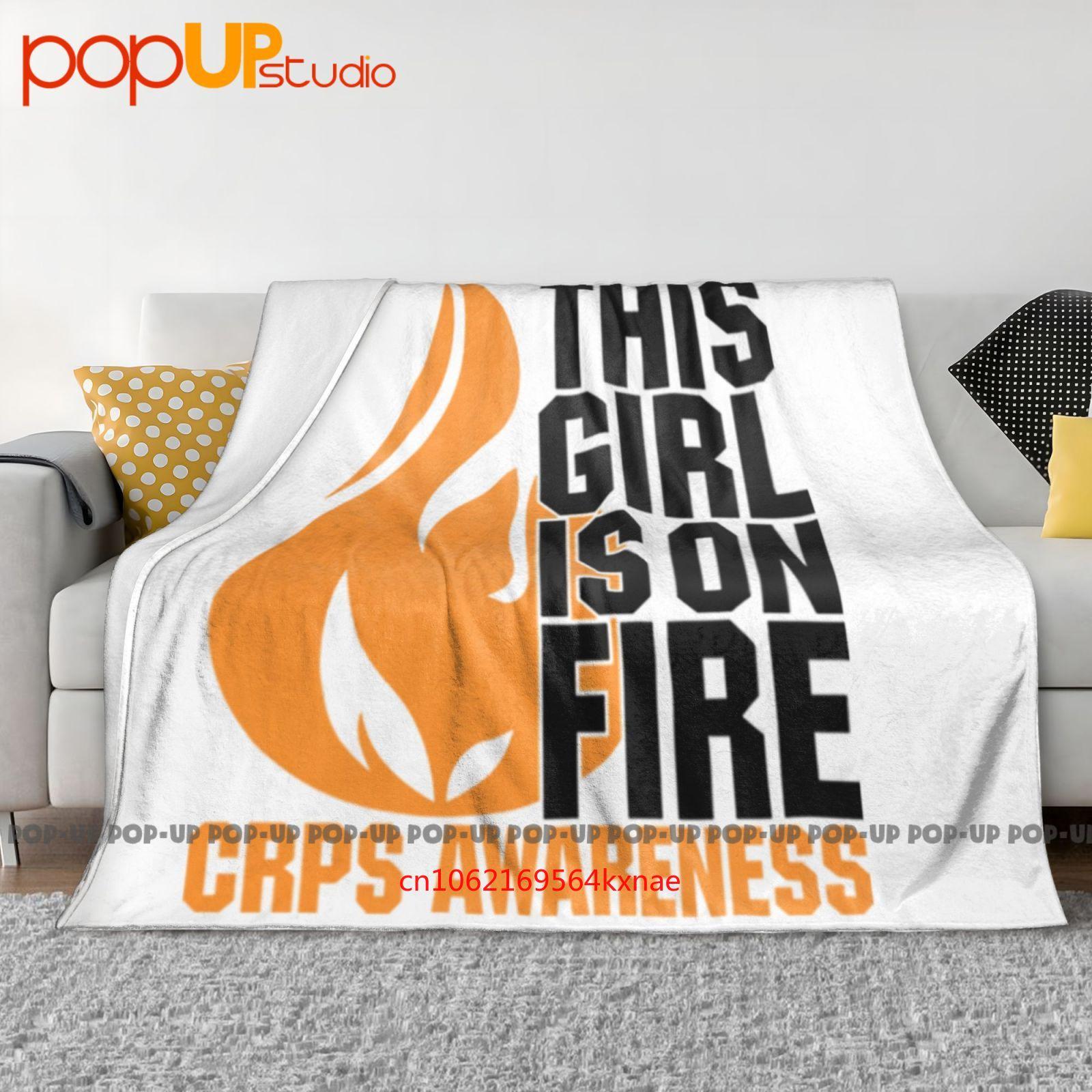 Crps Awareness Svg Png This Girl Is On Fire Ultra-Soft Blanket Quilt Winter Sofa Cover Bed Covers 30x40in