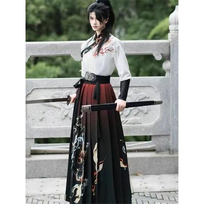 Hanfu in stile dinastia Song cinese per uomo, stile cavalleresco, abito nero quotidiano
