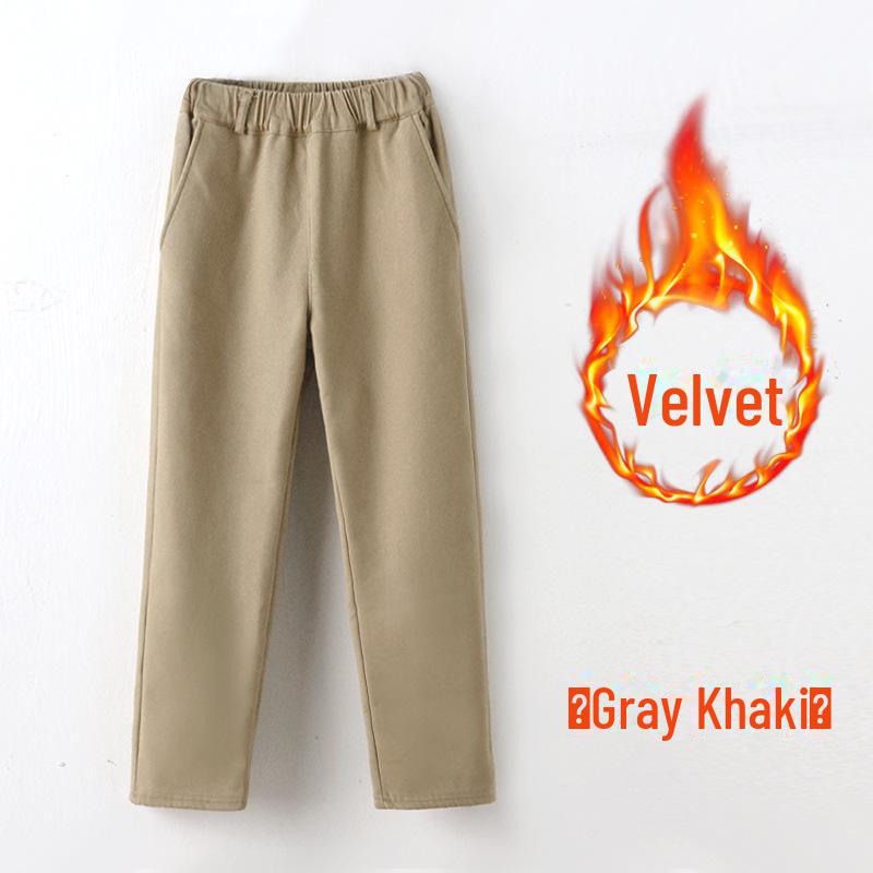 Warm Winter Khaki School Uniform Pants for Boys & Girls - Navy Blue