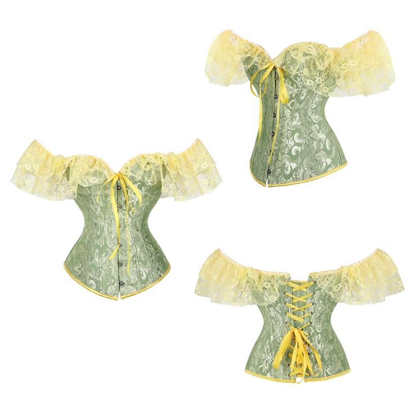 Women's Gothc Sexy Lingerie with Adjustable Belt Elegant Top Bustier Lace Corset Fashion Lace Bustier