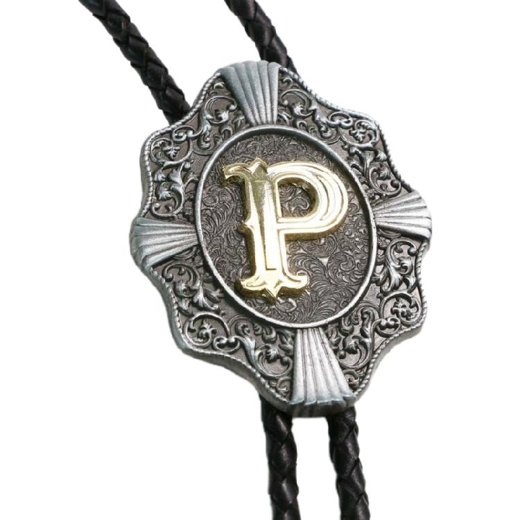 Гравированный Боло-галстук Мужской Деловой Костюм Буквенный Подвеска Боло-галстук Ковбойский Шейное Украшение