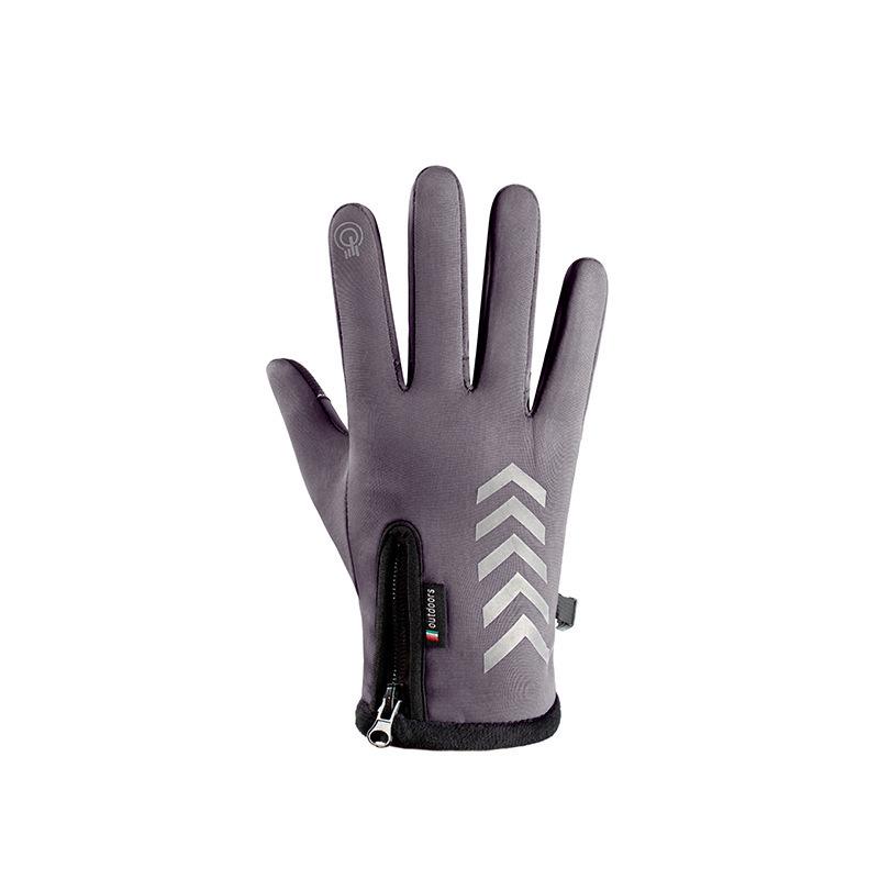 Autumn and Winter Sports Velvet Warm Men and Women Non-slip Touch Screen Ski Bicycle Riding Cold-proof Outdoor Gloves