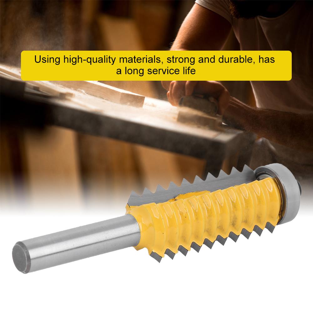 8 Shank Woodworking Cutter Rail Stile Router Bit Line Wave Type Wood Milling Knife(Multi Tooth