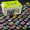 Mini Alloy Car Model Set with Storage Box Pullback Diecast Cars Toys for Boy Birthday Gifts Sliding Inertia Vehicle Children Toy
