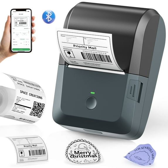 Label Printer Thermal, Bluetooth Label Machine