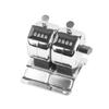 Stainless Steel Handheld Mechanical Counter Scratch Resistant Surfaces Count Rotating Resets For Inventory Management