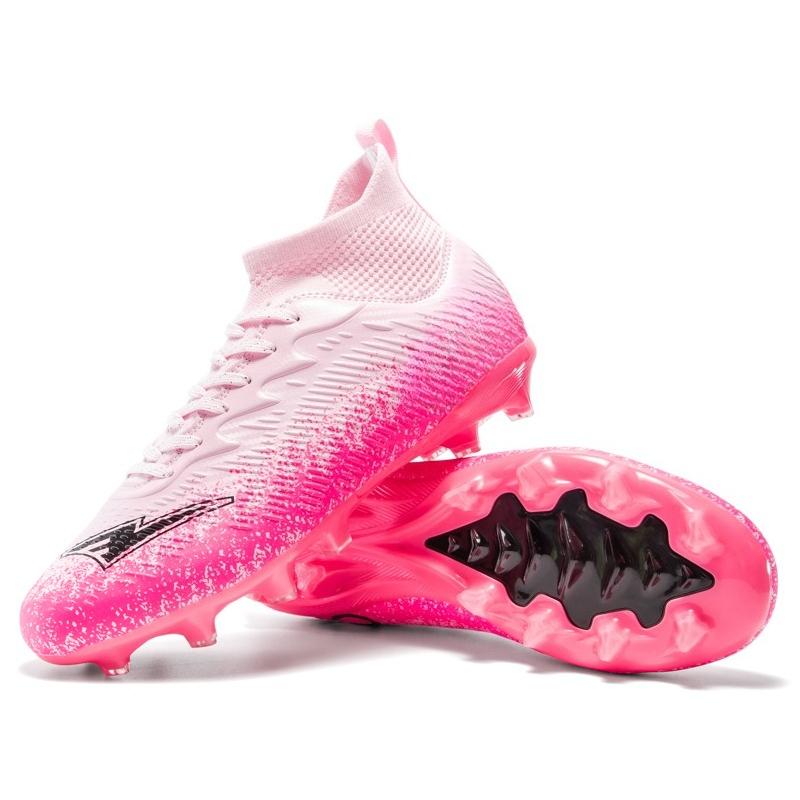 34-46 Men's High-top Large-size Football Shoes Long Nail Anti-slip Resistance TPR Artificial Captain Outdoor Youth Football Boots