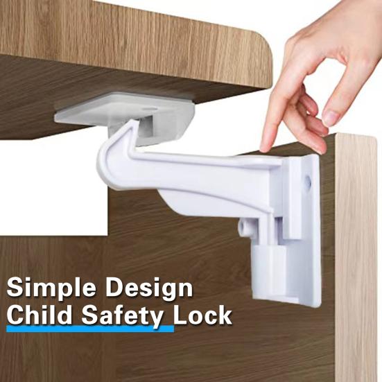 

4 шт. Детские замки безопасности Простые в использовании клейкие прокладки подходят для всех дверных ручек Многофункциональные безударные замки для ящиков