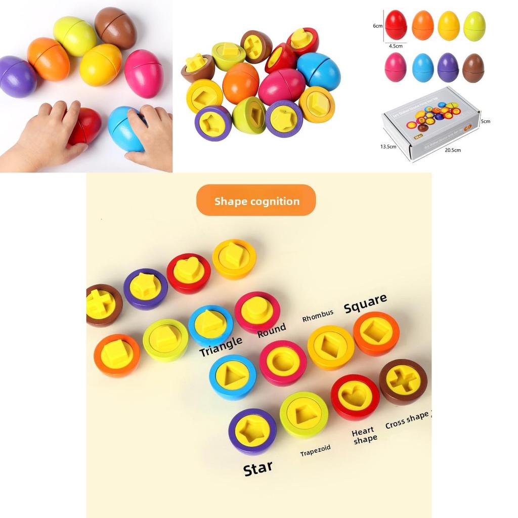 Wooden Educational Toy Twist Egg Shape Matching For Kids Learning And Cognitive Development