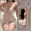 Beautiful yarn new pure desire wind suspender shorts pajama set sexy Xiaofei cuff chest pad suspender loungewear women