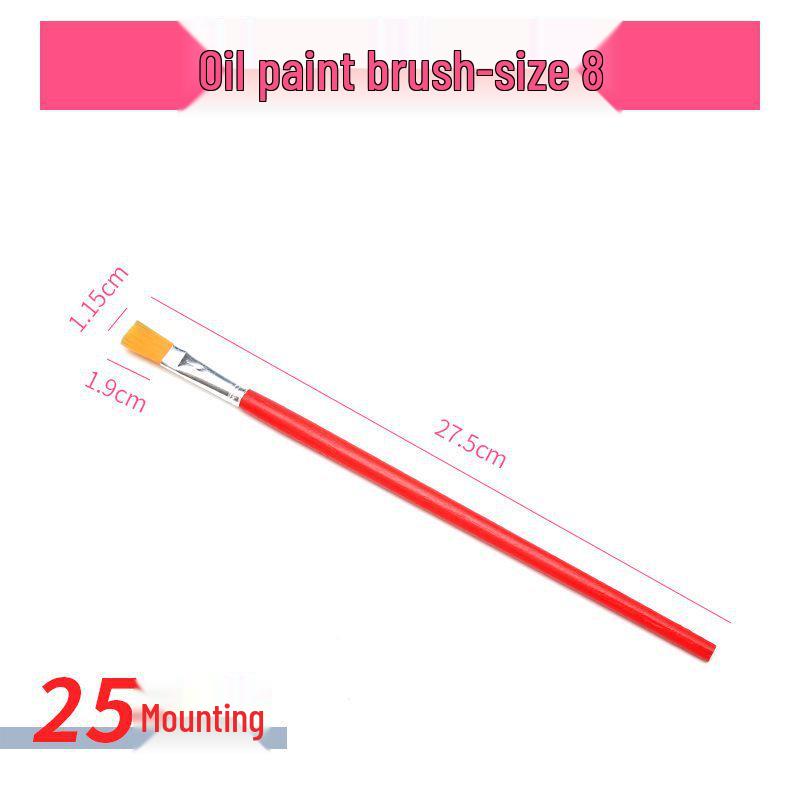 Small Flat Head Nylon Hair Paintbrush for Touch-Ups: Industrial & Art Use.