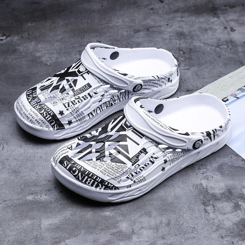 Модные тапочки мужские мягкие износостойкие нескользящие повседневные сандалии удобные высококачественные пляжные туфли уличные клоги для мужчин